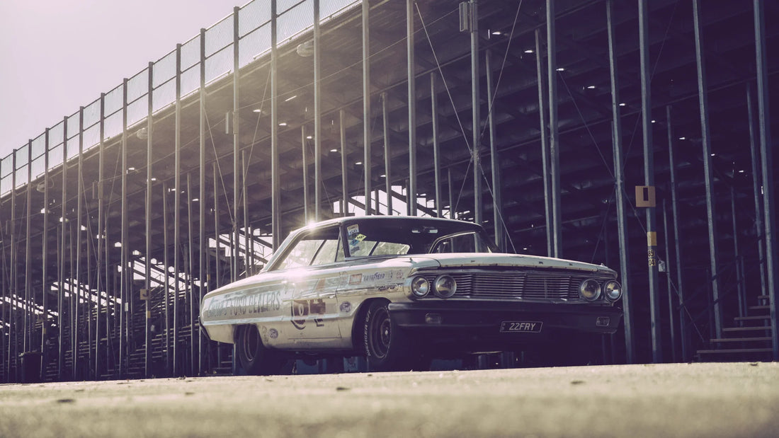 Clint Boughen’s 1964 Ford Galaxie at the grandstand.