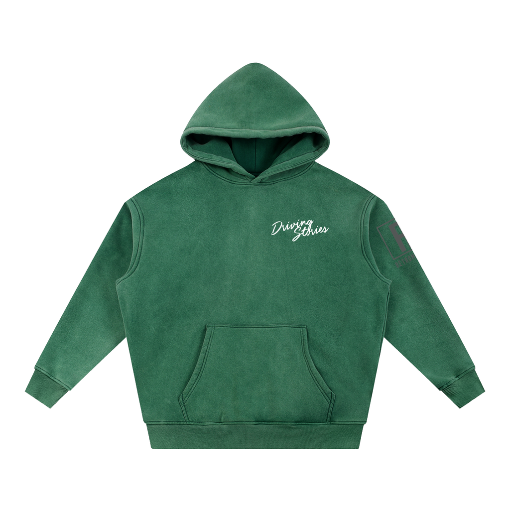 DRIVING STORIES SNOW WASH OVERSIZED HOODIE