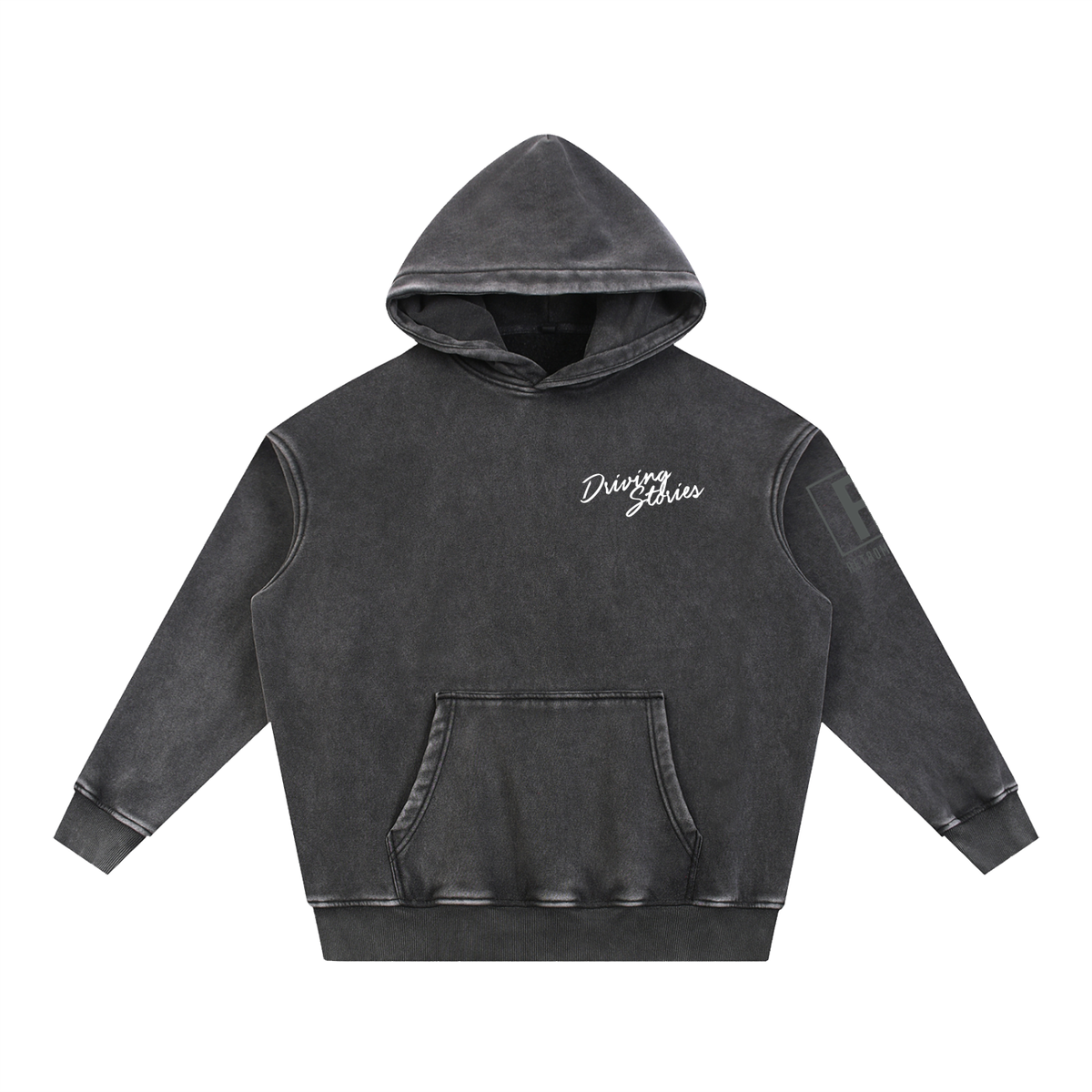 DRIVING STORIES SNOW WASH OVERSIZED HOODIE
