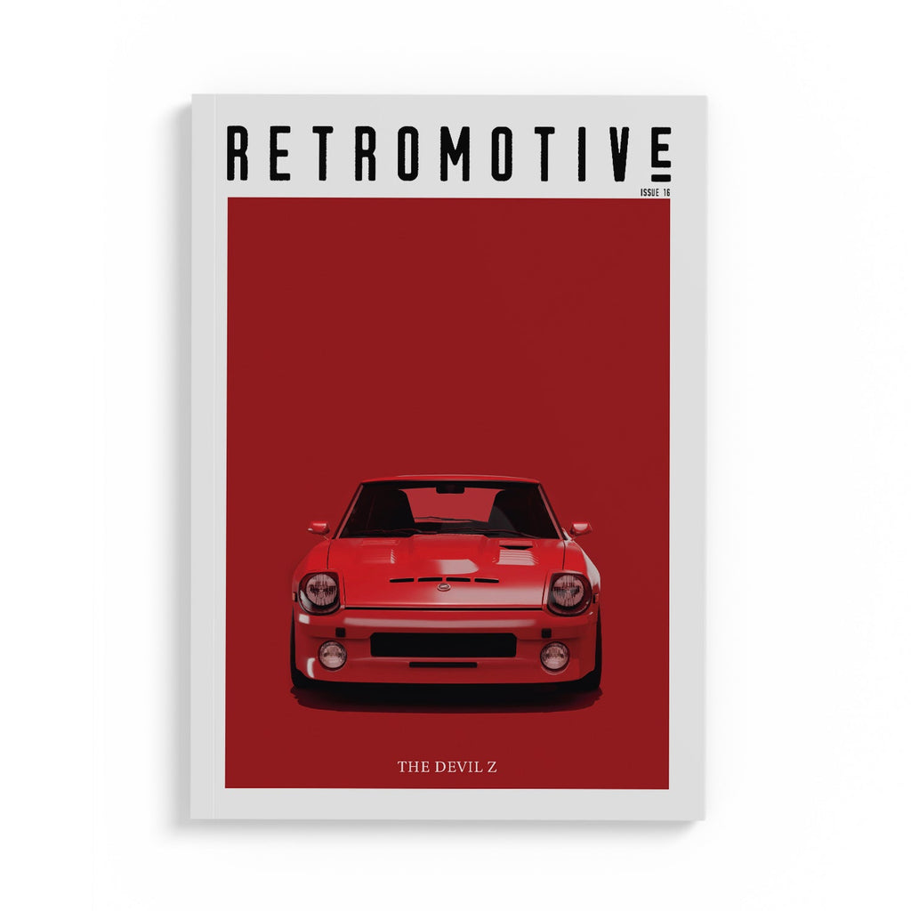 Retromotive Magazine Volume 16 — classic car magazine cover featuring Toyota MR-2, NART Spyder, Brabus and Icon 917K