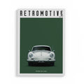 Retromotive Magazine Volume 1 — classic car magazine cover featuring Mercedes-Benz 230 SL, Porsche 356A and Karmann Ghia