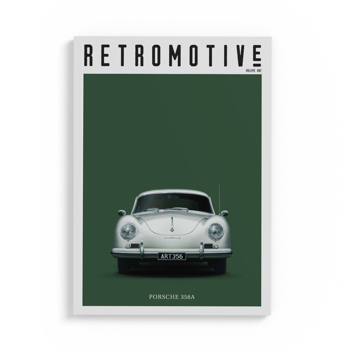 Retromotive Magazine Volume 1 — classic car magazine cover featuring Mercedes-Benz 230 SL, Porsche 356A and Karmann Ghia