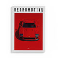 Retromotive Magazine Volume 6 — classic car magazine cover featuring Ferrari F40, Alfa Romeo Montreal and ISO Grifo
