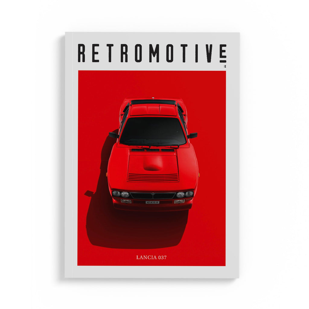 Retromotive Magazine Volume 9 — classic car magazine cover featuring Ferrari 250 Lusso, McLaren M6GT and Lancia 037 Rally